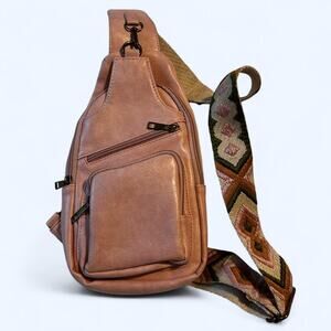 Pink Faux leather crossbody bag shoulder Western Strap Crossbody messanger